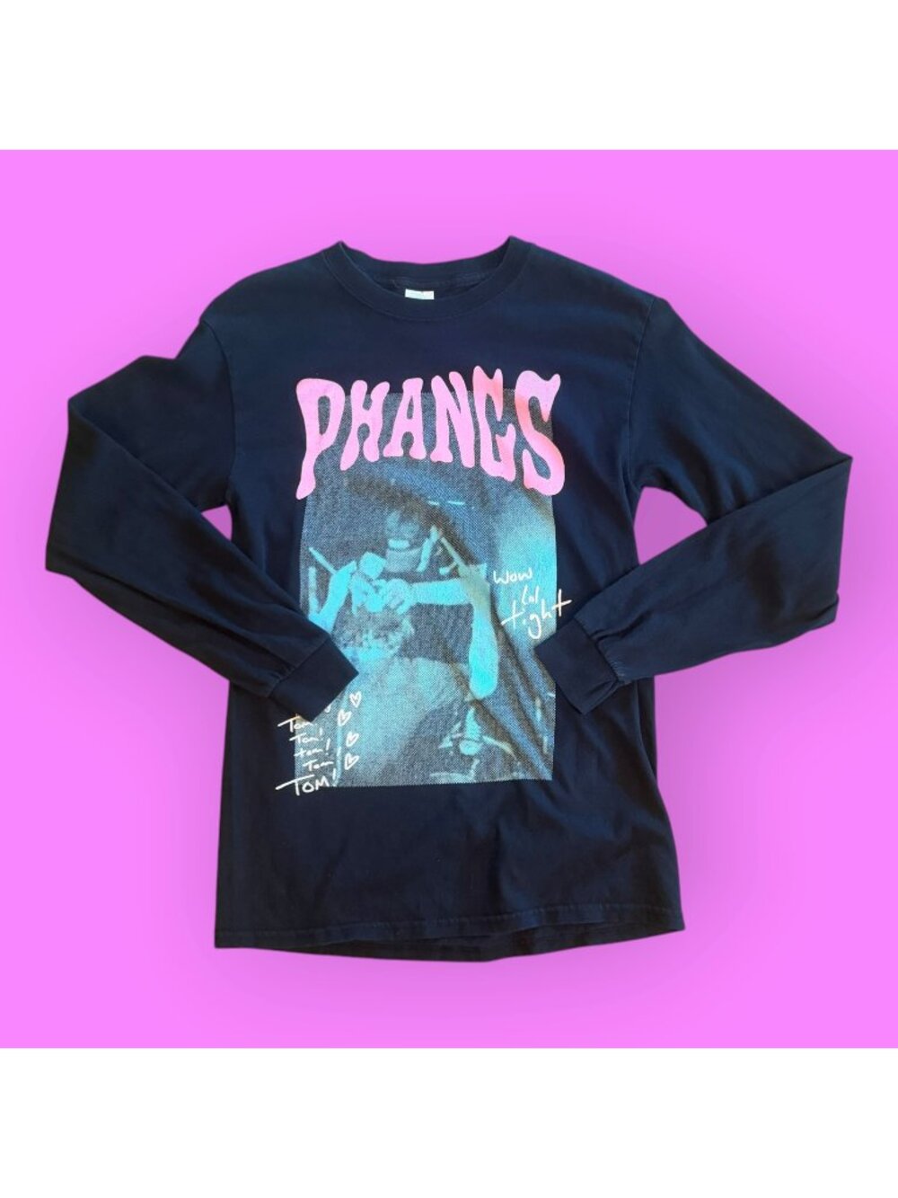 Phangs Long Sleeve Music Merch Graphic Alternative Pop Tee S